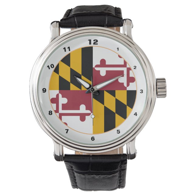 Relógio Maryland Flag & Maryland fashion USA /design watch (Frente)