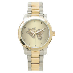 Relógio Máscaras de Teatro de Comédia e Tragédia