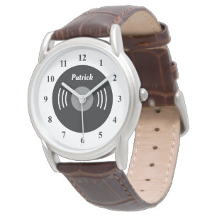 Relógio masculino com design personalizado de disc