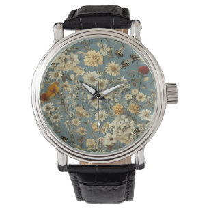 Relógio Masculino de Couro Vintage