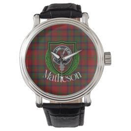 Relógio Matheson Scottish Clan Tartan & Crest