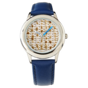 Relógio Matzo Passover Blue Strap Watch para crianças