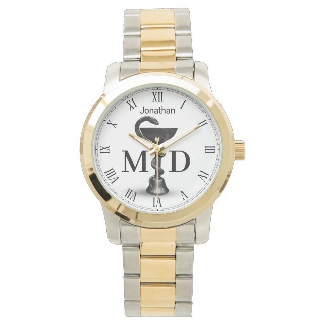 Relógio Médico branco de Hygieia Cobra Bowl Preta MD (Frente)