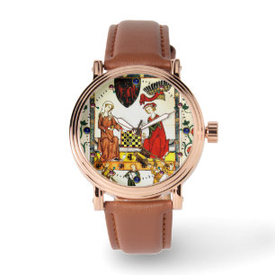 RELÓGIO MEDIEVAL JOGADORES DE XADREZ NO TRIBUNAL