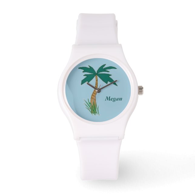 Relógio Megan Custom Name Sporty Silicon Watch (Frente)