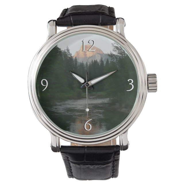 Relógio Meia Dome Sunset no Parque Nacional de Yosemite (Frente)