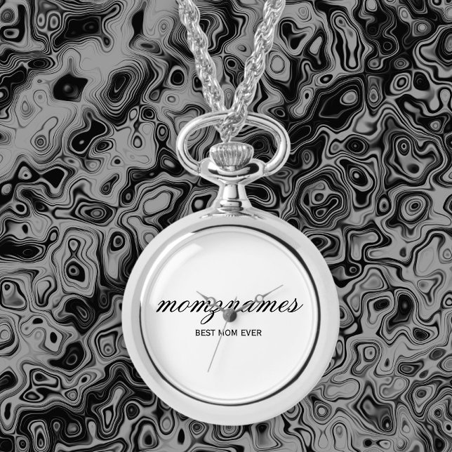 Relógio Melhor Mãe Personalizada Nome De Caligrafia (Criador carregado)