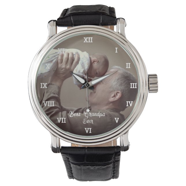 Relógio Melhor Vovô Já Personalizado Foto Cria Seu Próprio (Frente)