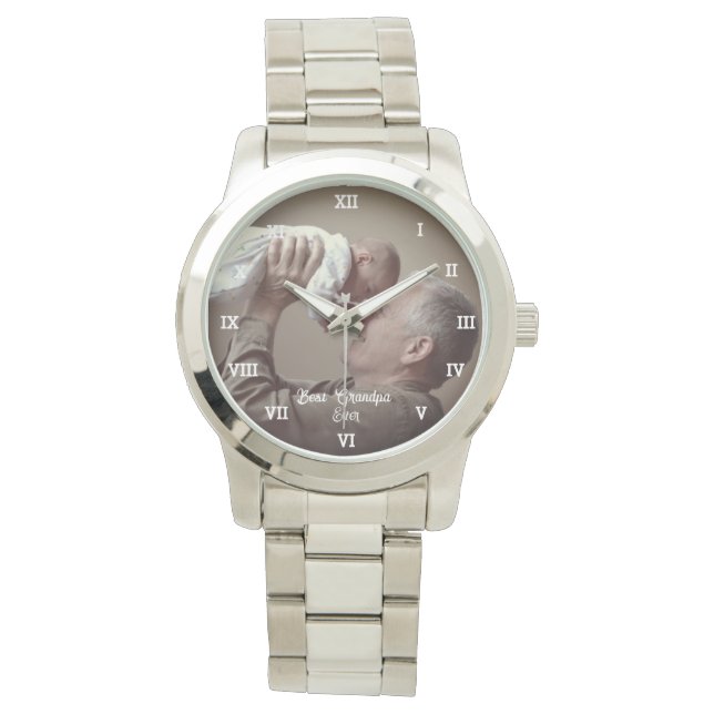 Relógio Melhor Vovô Já Personalizado Foto Cria Seu Próprio (Frente)