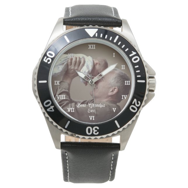 Relógio Melhor Vovô Já Personalizado Foto Cria Seu Próprio (Frente)