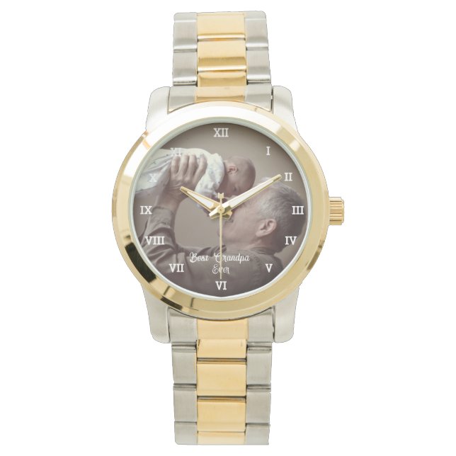 Relógio Melhor Vovô Já Personalizado Foto Cria Seu Próprio (Frente)