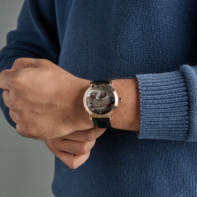 Relógio Melhor Vovô Já Personalizado Foto Cria Seu Próprio (Pulso)