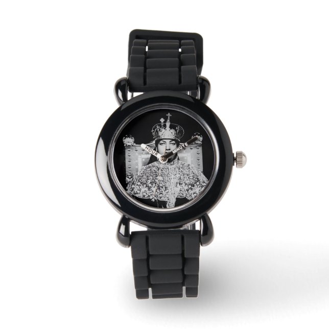 Relógio Menen Asfaw Haile Selassie HIM Jah Rastafari  (Frente)