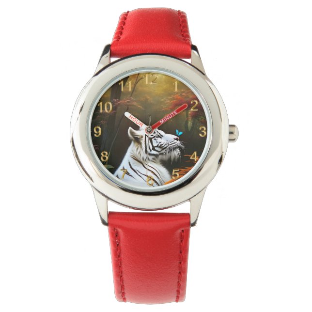 Relógio Meninas Brancas Tiger Aqueles Momentos Adoráveis,  (Frente)