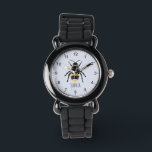 Relógio Meninas Cute e Crianças Modernas de Abelhas<br><div class="desc">Este bonito e moderno olhar mostra um adorável desenho de abelhão amarelo e pode ser personalizado com o nome de suas garotas. Com números claros e facilmente legíveis, este 'primeiro' relógio é excelente para uma criança ou criança a começar a aprender o tempo. O design perfeito para a sua pequenina!...</div>