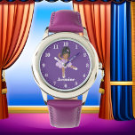 Relógio Meninas de bailarina afro-americanas<br><div class="desc">design por www.etsy.com/shop/MUJKA</div>