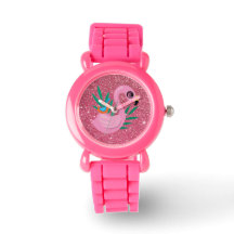 Meninas Rosa Brilhantes Flamingo Watch