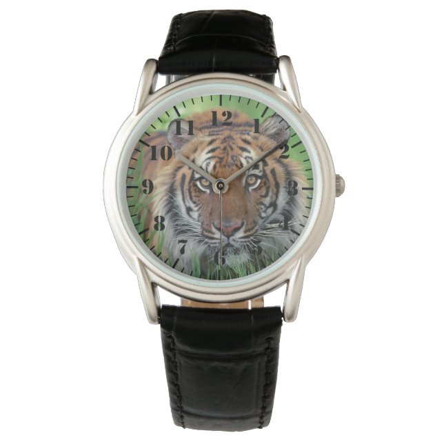 Relógio Mens Classic Watch/Wildlife Tiger (Frente)