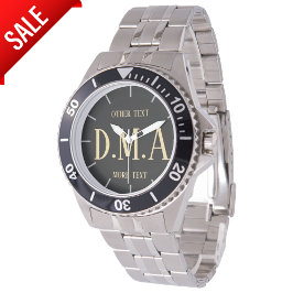 Relógio Mens Monogrammed Personalizado Clássico Elegante