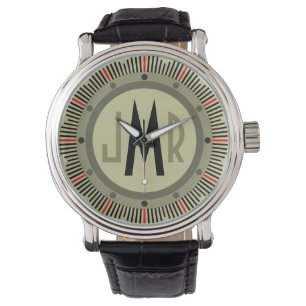 Relógio Mens Personalizados Monograma Watch