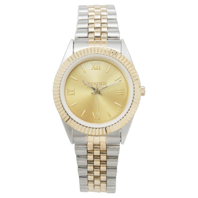 Relógio Men's silver watch with golden accents (Frente)