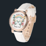 Relógio "Mente Feliz Vida Feliz" Pastel Borboleta e Arco-í<br><div class="desc">Brilhe seu dia com esta encantadora "Feliz Mente Feliz Vida" Pastel Butterfly & Rainbow Watch. Projetado para inspirar positividade e atenção, este cronograma caprichoso apresenta um arco-íris pastel macio, borboletas delicadas, e a frase inspiradora "Feliz Mente Feliz Vida" em seu centro. A paleta de cor suave e a design sonhadora...</div>