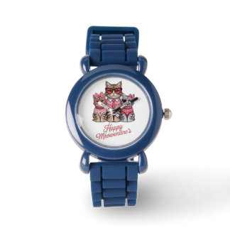 Relógio Meowentines Kids Cat Valentine Watch