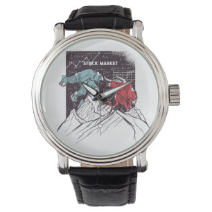 Relógio Mercado de ações: Bull, Bear Trading