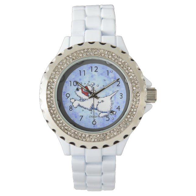 Relógio Mergulhando o Westie Wrist Watch (Frente)