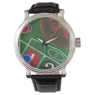 Relógio Mesa de roletas com Chips e Roda