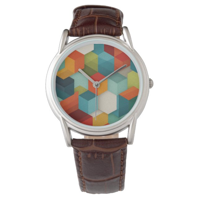 Relógio Mid-Century Geometric Cube Watch (Frente)