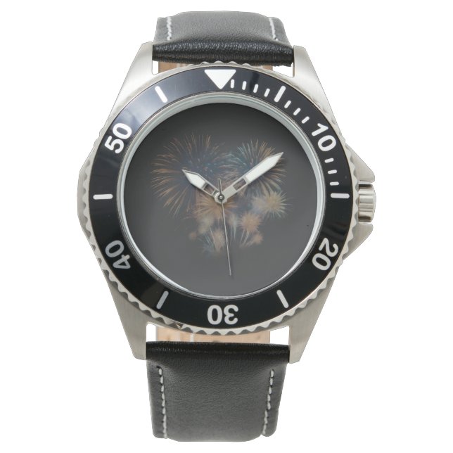 Relógio Midnight Spark: 2026 Fireworks Men’s Watch (Frente)