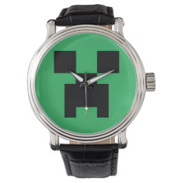 Relógio Minecraft game pixel art verde