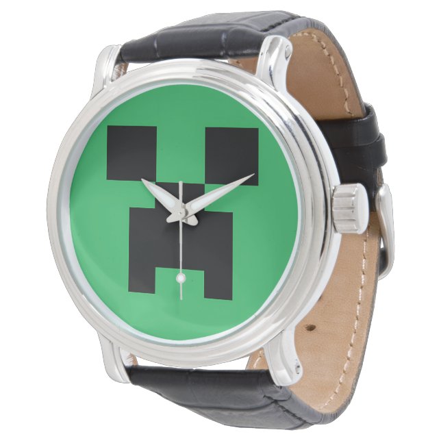 Relógio Minecraft game pixel art verde (Angular)