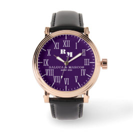 Relógio Minimalist Monogram Couple’s Wristwatch – Elegant 