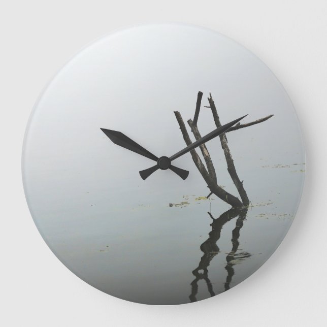 Relógio mínimo preto e branco para sala de estar (Frente)