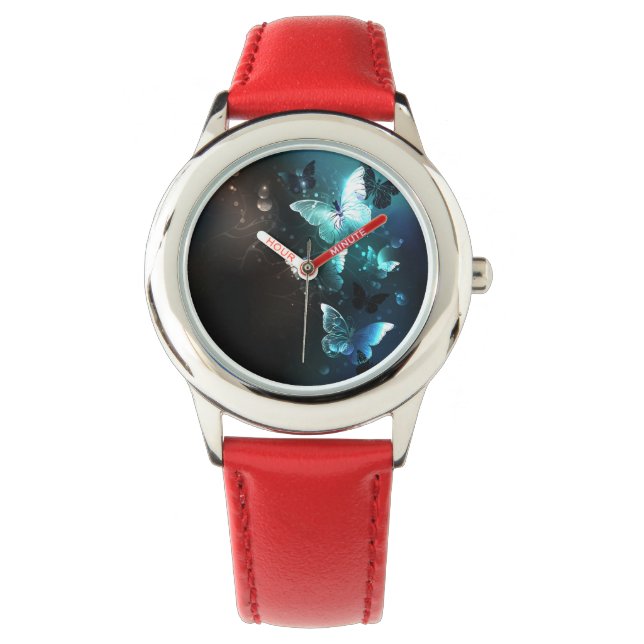Relógio Mint Night Butterflies (Frente)
