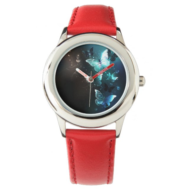 Relógio Mint Night Butterflies (Frente)