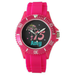 Relógio Mis Quince 15 Birthday, 15 anos Personalizado