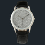 Relógio Mitos - Círculo<br><div class="desc">Mito eu por Chariklia Zarris. Design de círculo composto por pontos múltiplos contra um fundo neutro.</div>