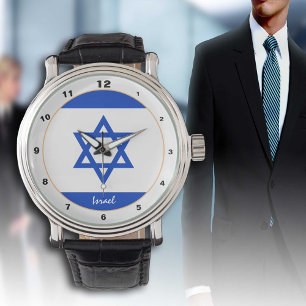 Relógio Moda de tendência de Israel Flag e Israel / desig