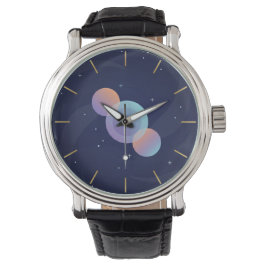 Relógio Modern Celestial Galaxy Art Wrist Watch