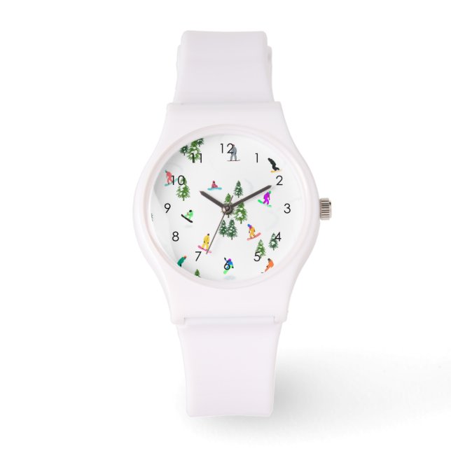 Relógio Modern Freeride Snowboarder Art (Frente)