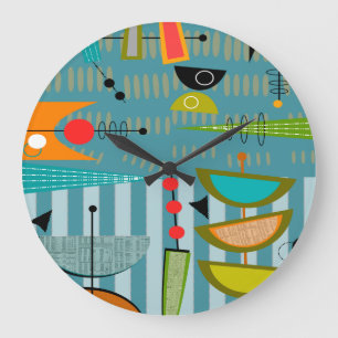 Relógio Moderno do Século médio Meio Ovais 27