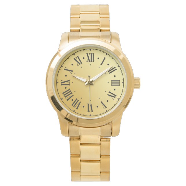 Relógio Moderno e Dourado de Teal Men Contemporâne (Frente)