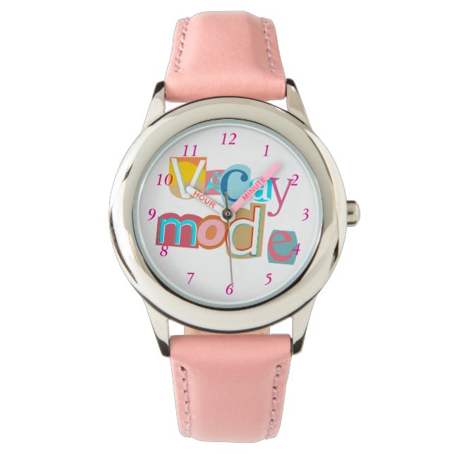 Relógio Modo de Férias de Verão (Frente)