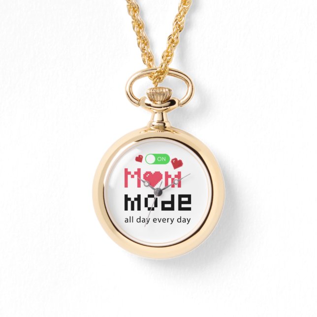 Relógio Modo de mãe, presente de Dia de as mães (Frente)