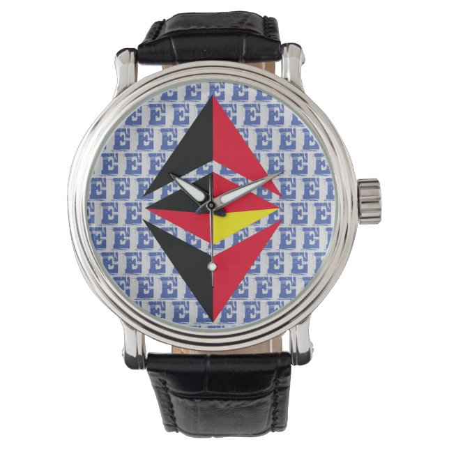 Relógio MOEDA DE CRYPTO CLÁSSICA ETHEREUM T-Shirt (Frente)