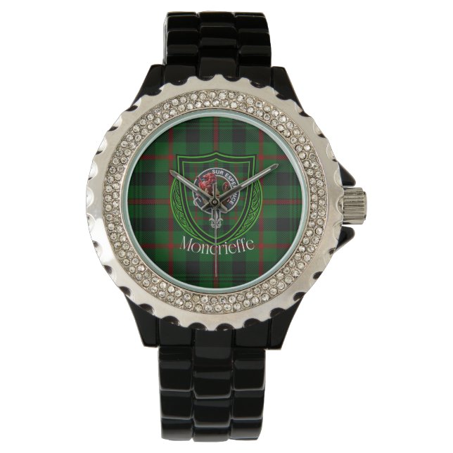 Relógio Moncrieffe Scottish Clan Tartan & Crest (Frente)