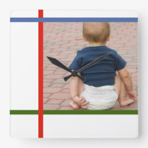 relógio mondriano personalizável de bloqueio de co